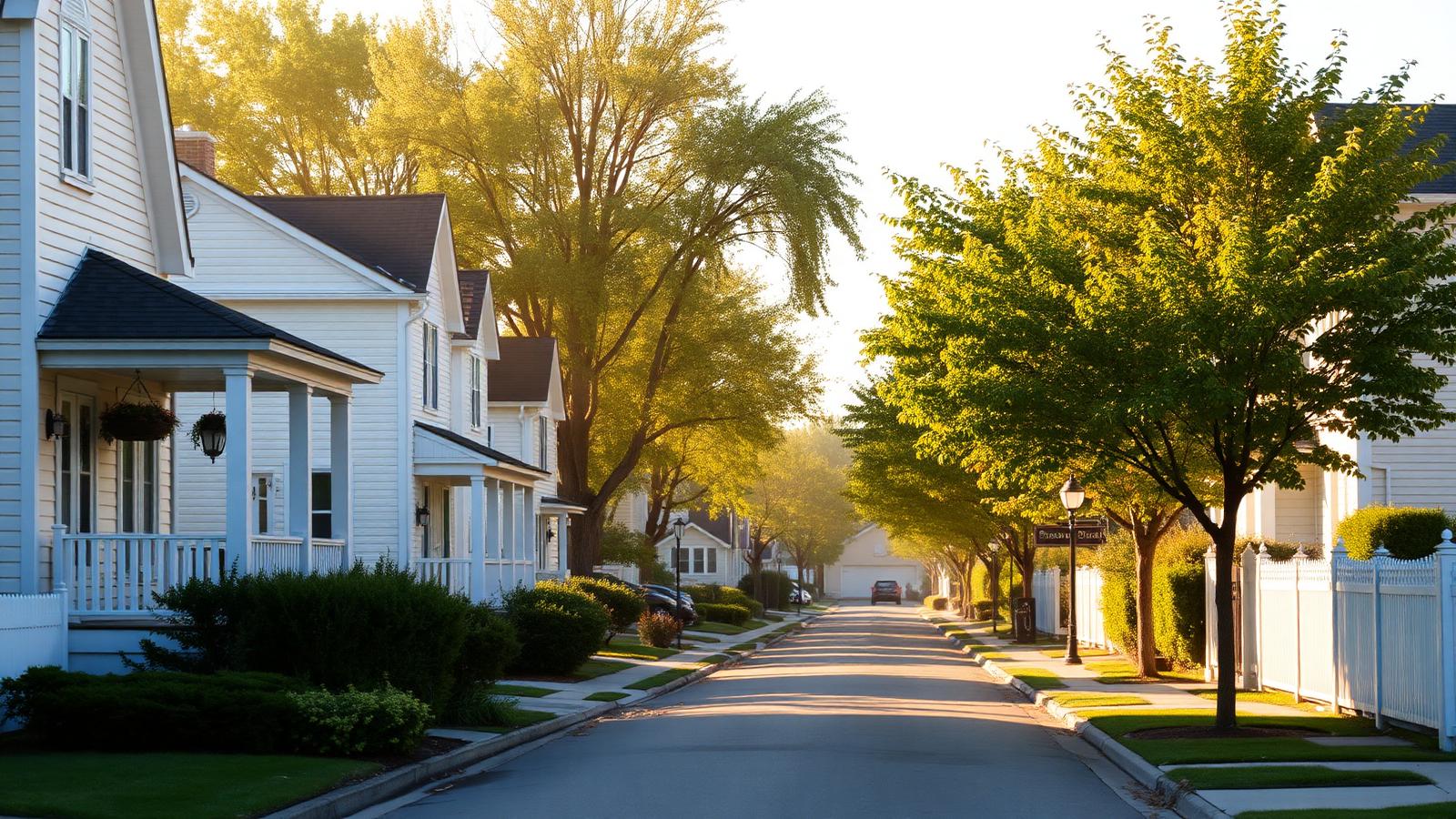 A neighborhood of homes representing the communities Vantage Defense Group serves